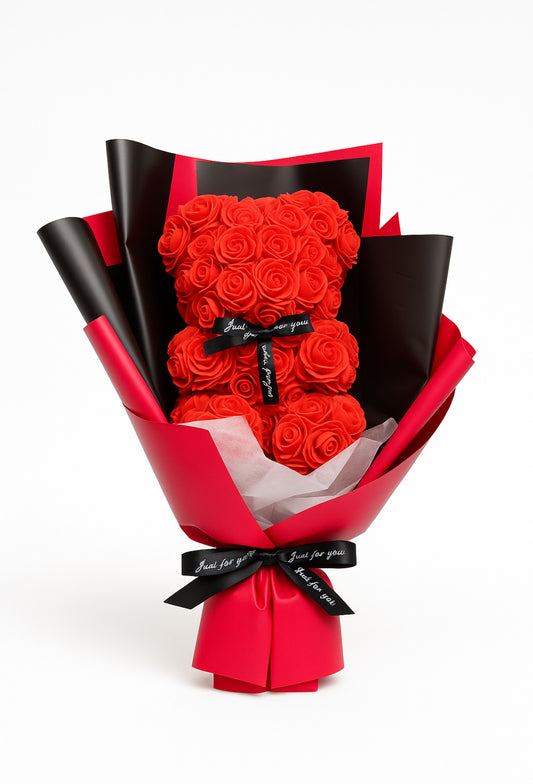 Rosen Teddy im Strauß