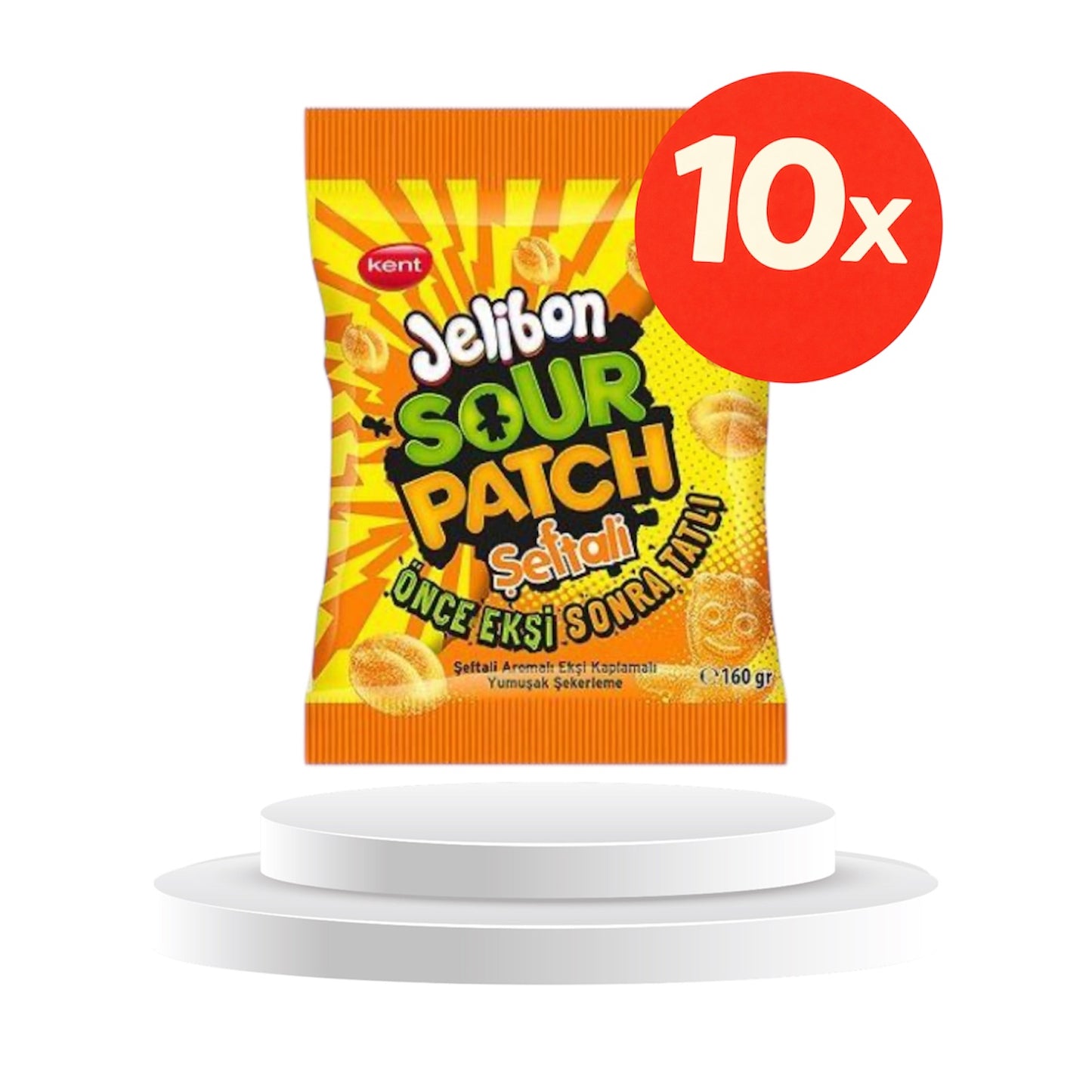 Jelibon Sour Patch Peach Türkisch (Şeftali 160g) 06.03.2025 MHD