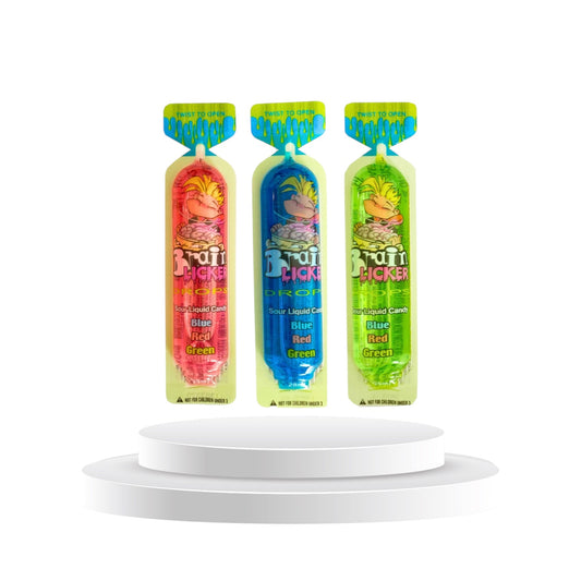 Brain Licker Drops (Sour Liquid Candy, Blue/Red/Green 75ml)