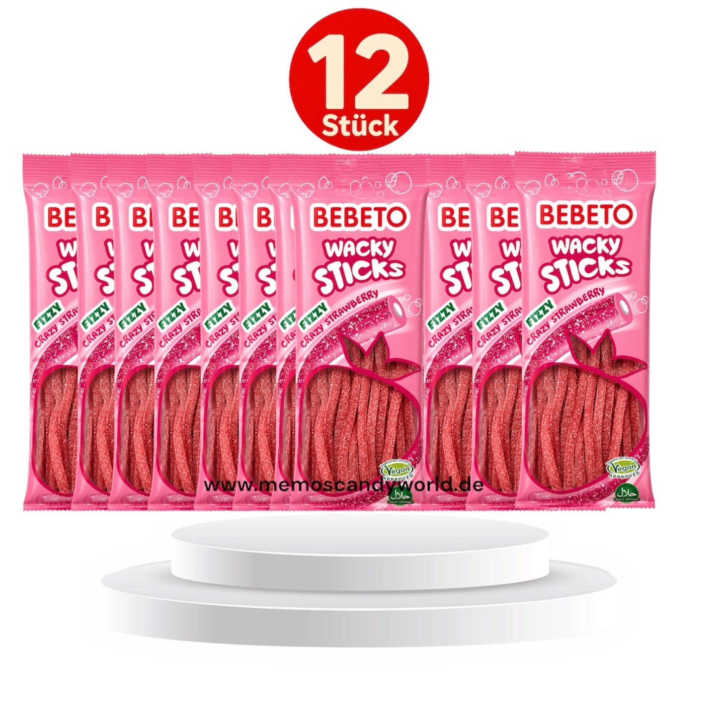 12 x Bebeto Wacky Sticks 180g