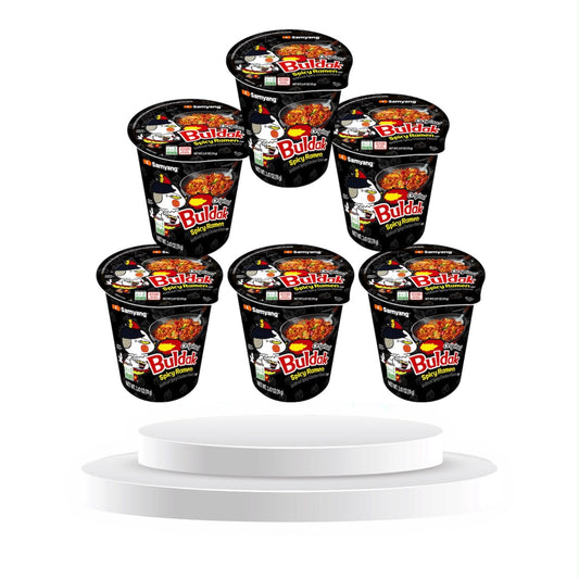 Samyang Buldak Original Spicy Ramen Cup, 6er-Pack (6 x 70g) MHD Bis bis 03.09.2026