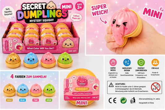 Mini secret dumplings in verschiedenen Farben