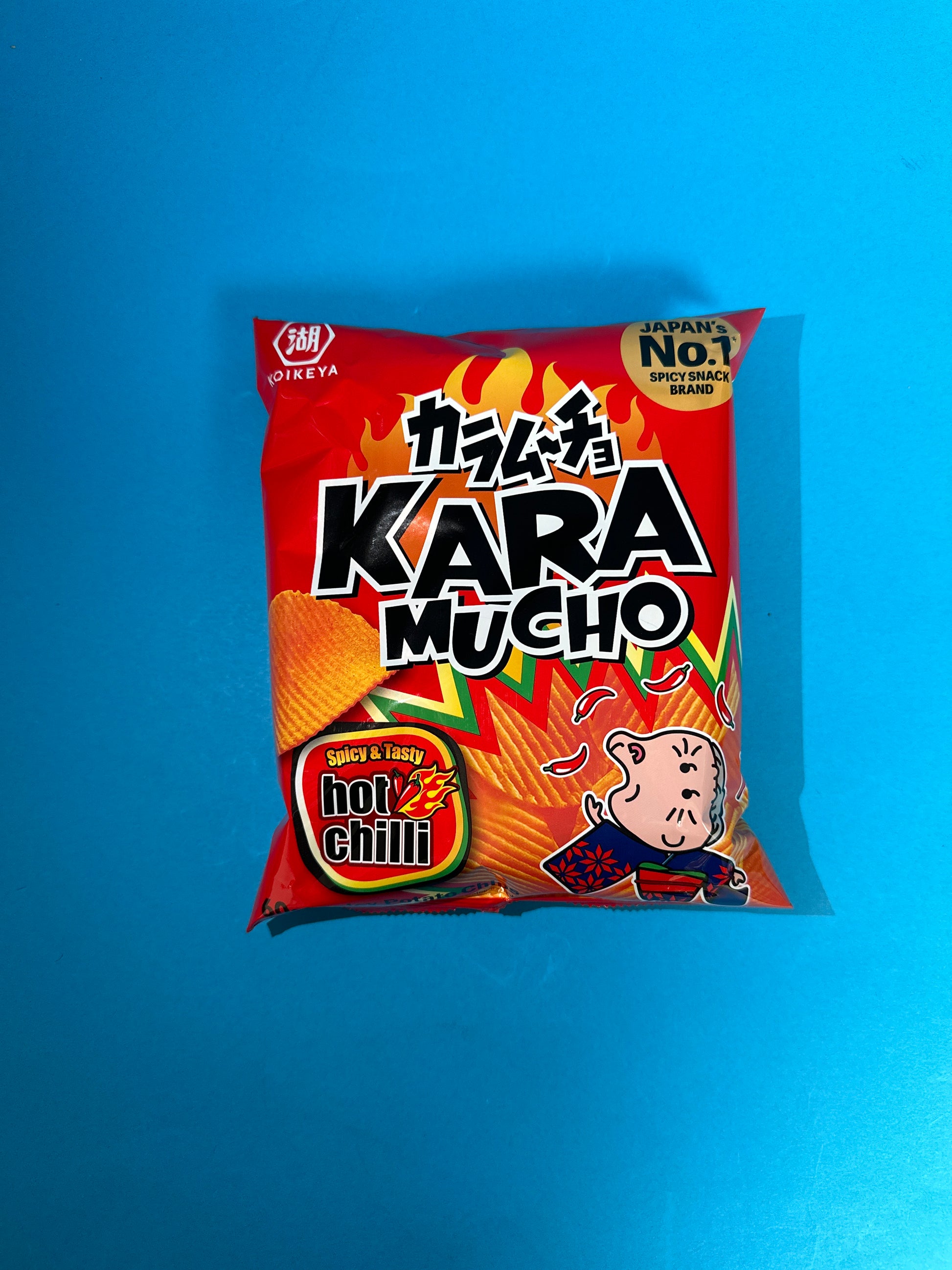 KOIKEYA Kara mucho Potato Chips Hot Chilli Flavour - Memo's Candy World GmbH