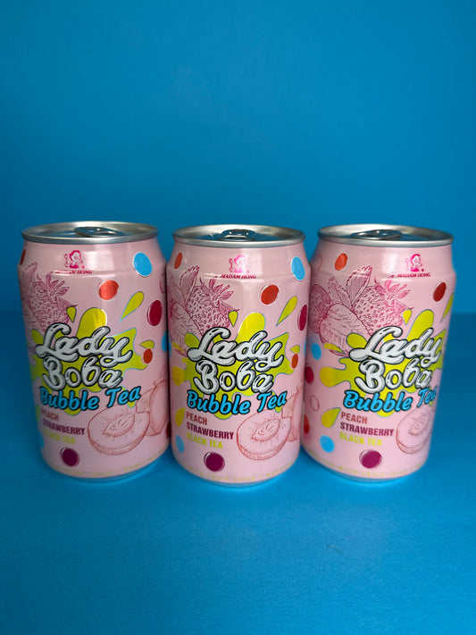 Bubble Tea Peach Stawberry Black Tea 320ml