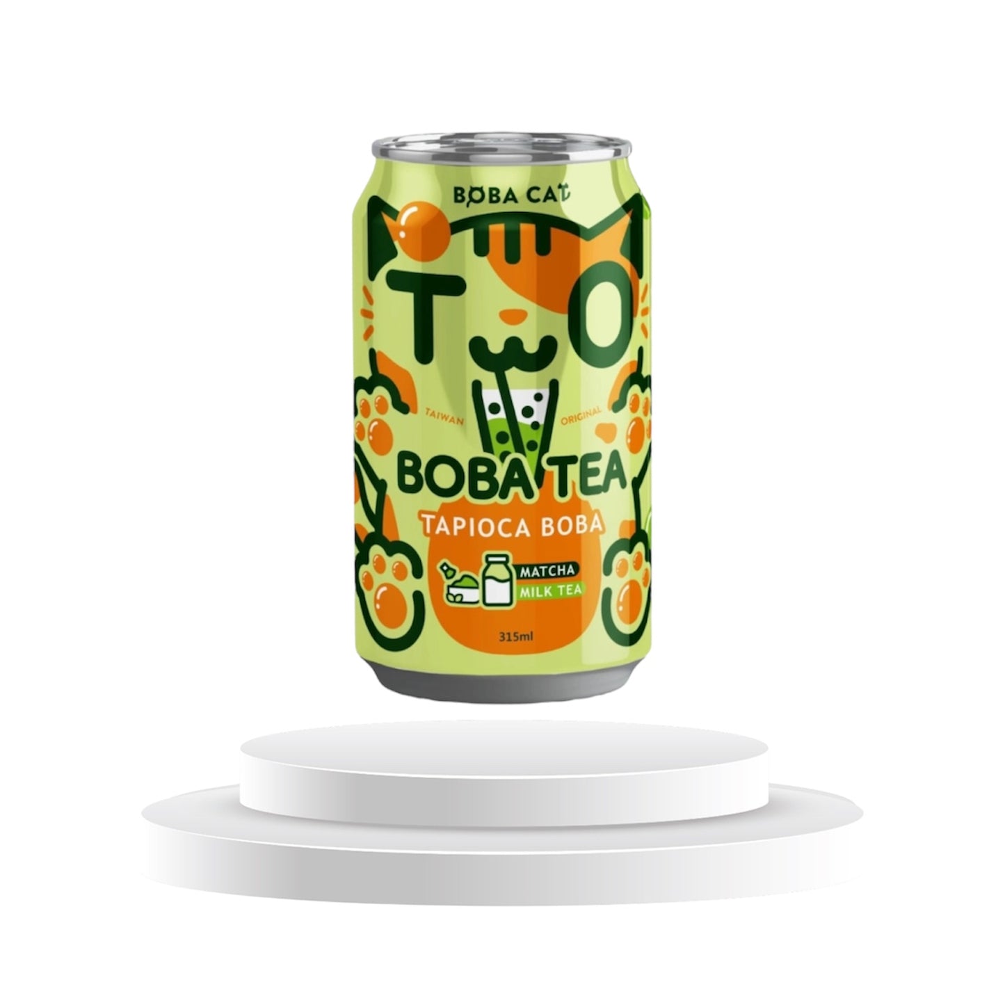 Boba Cat Matcha Milk Tea Tapioca