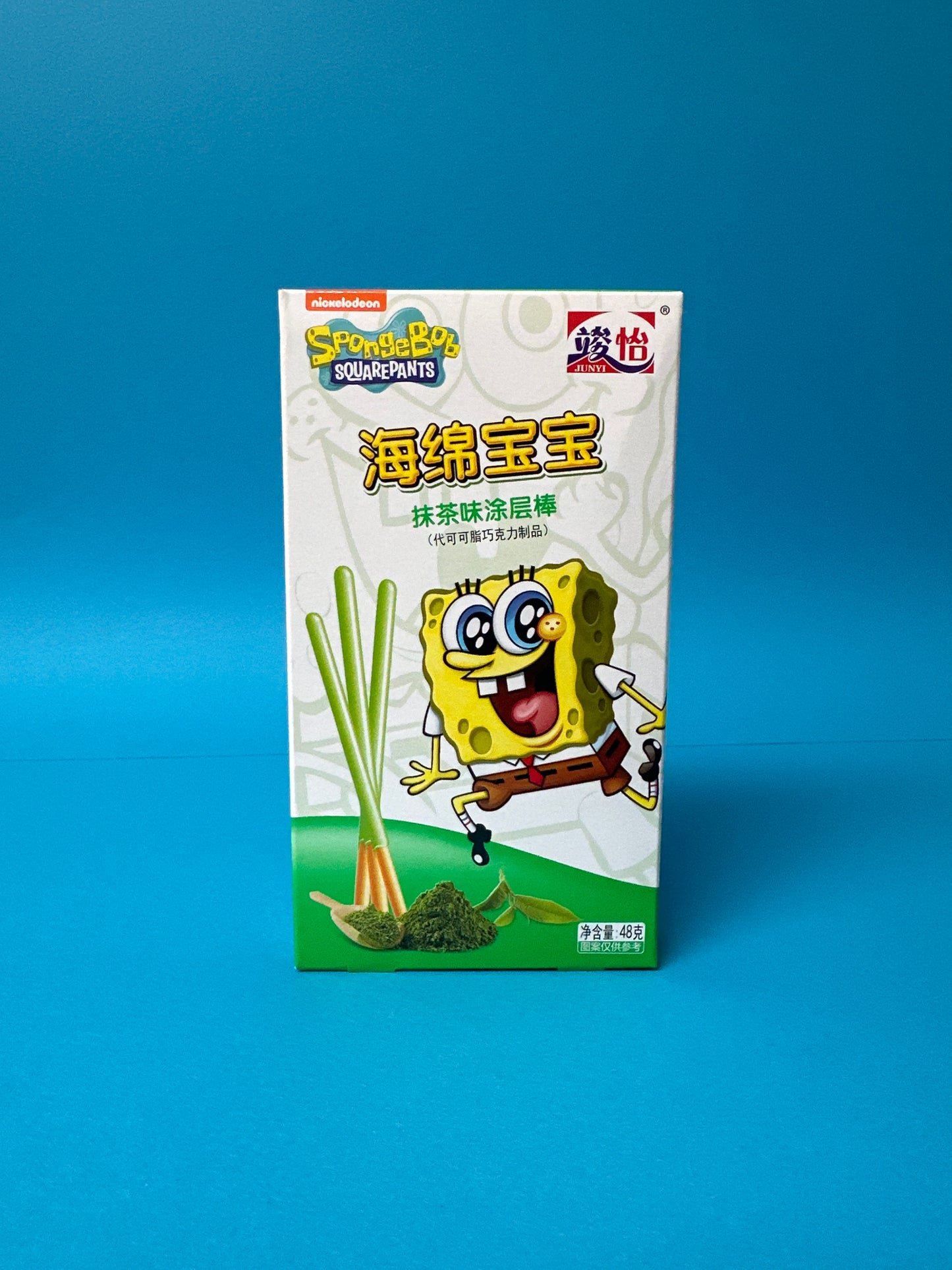 JUNYI Spongebob Stick Matcha Asia 48g - Memo's Candy World GmbH