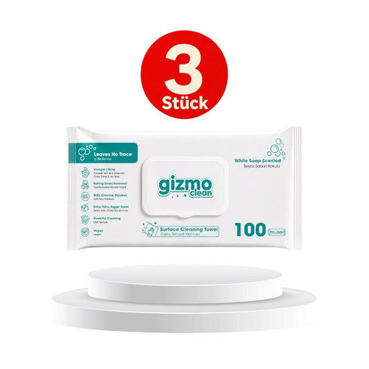 Gizmo Clean Surface Cleaning Towel White Soap Oberflächen Reinigungstücher