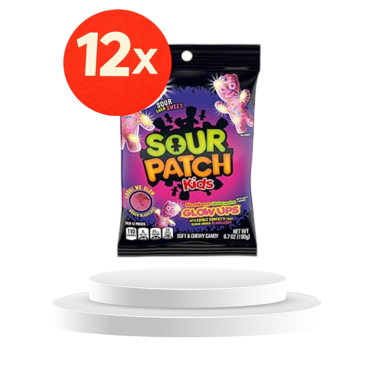 12er Sour Patch Kids Strawberry Watermelon Glow Up (110 g)